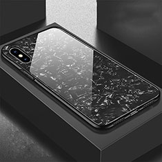 Carcasa Bumper Funda Silicona Espejo para Apple iPhone Xs Negro