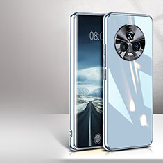 Carcasa Bumper Funda Silicona Espejo para Huawei Honor Magic5 5G Azul Claro
