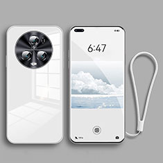 Carcasa Bumper Funda Silicona Espejo para Huawei Honor Magic5 Pro 5G Blanco