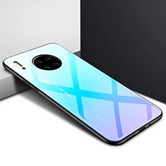 Carcasa Bumper Funda Silicona Espejo para Huawei Mate 30 Pro Azul Cielo