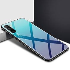 Carcasa Bumper Funda Silicona Espejo para Huawei Mate 40 Lite 5G Azul Cielo
