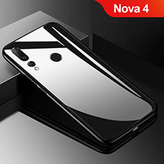 Carcasa Bumper Funda Silicona Espejo para Huawei Nova 4 Negro