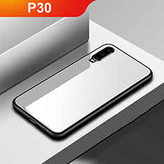 Carcasa Bumper Funda Silicona Espejo para Huawei P30 Blanco