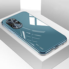 Carcasa Bumper Funda Silicona Espejo para Huawei P50 Pro Azul