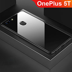 Carcasa Bumper Funda Silicona Espejo para OnePlus 5T A5010 Negro