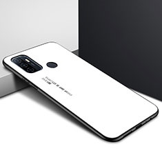 Carcasa Bumper Funda Silicona Espejo para Oppo A53 Blanco