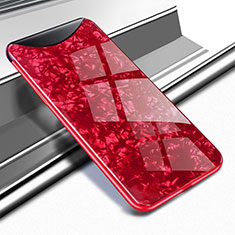 Carcasa Bumper Funda Silicona Espejo para Oppo Find X Super Flash Edition Rojo