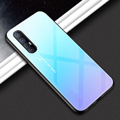 Carcasa Bumper Funda Silicona Espejo para Oppo Find X2 Neo Azul Cielo