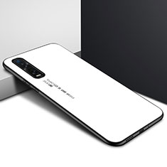 Carcasa Bumper Funda Silicona Espejo para Oppo Find X2 Pro Blanco