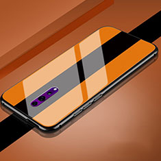 Carcasa Bumper Funda Silicona Espejo para Oppo Reno Z Naranja