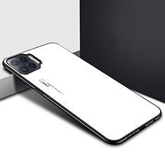 Carcasa Bumper Funda Silicona Espejo para Oppo Reno4 Lite Blanco