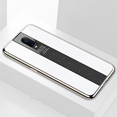 Carcasa Bumper Funda Silicona Espejo para Oppo RX17 Pro Blanco