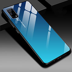 Carcasa Bumper Funda Silicona Espejo para Realme V5 5G Azul
