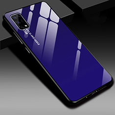 Carcasa Bumper Funda Silicona Espejo para Realme V5 5G Azul Real