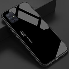 Carcasa Bumper Funda Silicona Espejo para Samsung Galaxy A51 4G Negro
