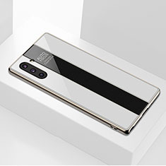 Carcasa Bumper Funda Silicona Espejo para Samsung Galaxy Note 10 5G Blanco