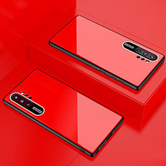 Carcasa Bumper Funda Silicona Espejo para Samsung Galaxy Note 10 Plus 5G Rojo