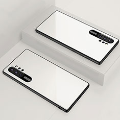 Carcasa Bumper Funda Silicona Espejo para Samsung Galaxy Note 10 Plus Blanco