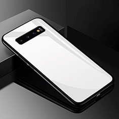 Carcasa Bumper Funda Silicona Espejo para Samsung Galaxy S10 5G Blanco