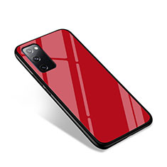 Carcasa Bumper Funda Silicona Espejo para Samsung Galaxy S20 FE 4G Rojo