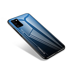 Carcasa Bumper Funda Silicona Espejo para Samsung Galaxy S20 Lite 5G Azul