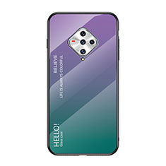 Carcasa Bumper Funda Silicona Espejo para Vivo X50e 5G Morado