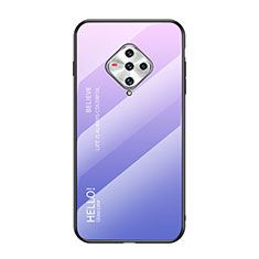 Carcasa Bumper Funda Silicona Espejo para Vivo X50e 5G Purpura Claro