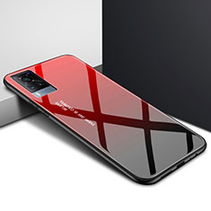 Carcasa Bumper Funda Silicona Espejo para Vivo X60 5G Rojo