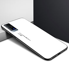 Carcasa Bumper Funda Silicona Espejo para Vivo X60 Pro 5G Blanco