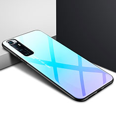Carcasa Bumper Funda Silicona Espejo para Xiaomi Mi 10 Ultra Azul Cielo