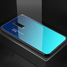 Carcasa Bumper Funda Silicona Espejo para Xiaomi Mi 9T Azul