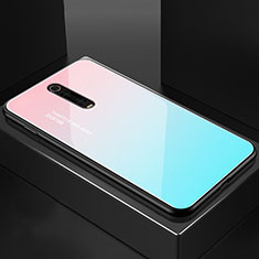 Carcasa Bumper Funda Silicona Espejo para Xiaomi Mi 9T Azul Cielo