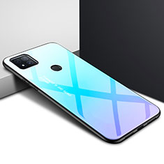 Carcasa Bumper Funda Silicona Espejo para Xiaomi POCO C31 Azul Cielo