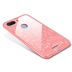 Carcasa Bumper Funda Silicona Espejo para Xiaomi Redmi 6 Oro Rosa