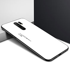 Carcasa Bumper Funda Silicona Espejo para Xiaomi Redmi 9 Prime India Blanco