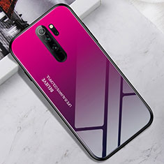 Carcasa Bumper Funda Silicona Espejo para Xiaomi Redmi Note 8 Pro Morado