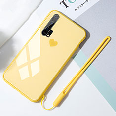 Carcasa Bumper Funda Silicona Espejo T01 para Huawei Honor 20 Pro Amarillo