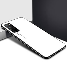 Carcasa Bumper Funda Silicona Espejo T01 para Huawei Honor Play4 5G Blanco