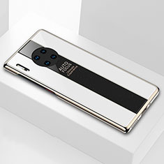Carcasa Bumper Funda Silicona Espejo T01 para Huawei Mate 30 Pro 5G Blanco