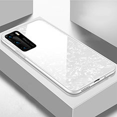 Carcasa Bumper Funda Silicona Espejo T01 para Huawei P40 Blanco