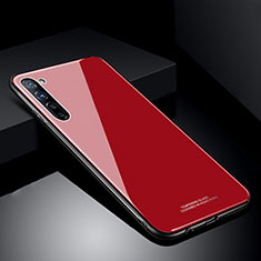 Carcasa Bumper Funda Silicona Espejo T01 para Oppo A91 Rojo