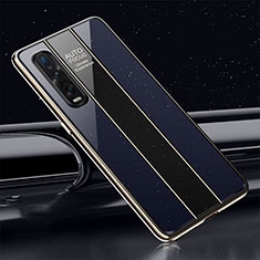 Carcasa Bumper Funda Silicona Espejo T01 para Oppo Find X2 Pro Azul