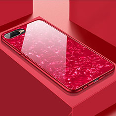 Carcasa Bumper Funda Silicona Espejo T01 para Oppo R15X Rojo