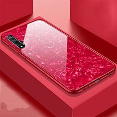 Carcasa Bumper Funda Silicona Espejo T02 para Huawei Honor 20 Rojo