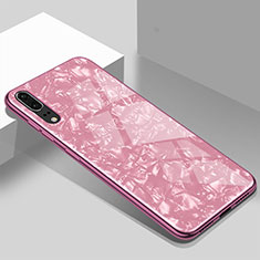 Carcasa Bumper Funda Silicona Espejo T02 para Huawei P20 Rosa