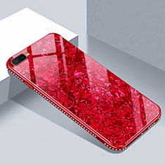 Carcasa Bumper Funda Silicona Espejo T02 para Oppo K1 Rojo