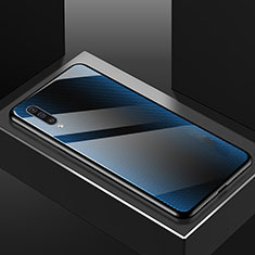 Carcasa Bumper Funda Silicona Espejo T02 para Samsung Galaxy A70 Azul Cielo
