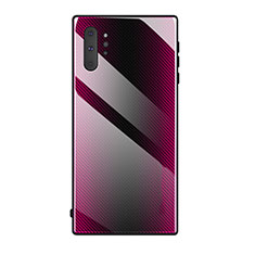 Carcasa Bumper Funda Silicona Espejo T02 para Samsung Galaxy Note 10 Plus Rosa Roja