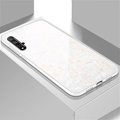 Carcasa Bumper Funda Silicona Espejo T03 para Huawei Nova 5 Blanco