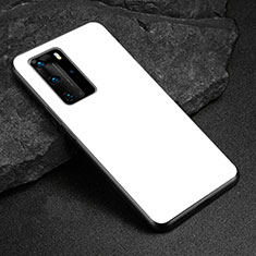 Carcasa Bumper Funda Silicona Espejo T03 para Huawei P40 Pro Blanco